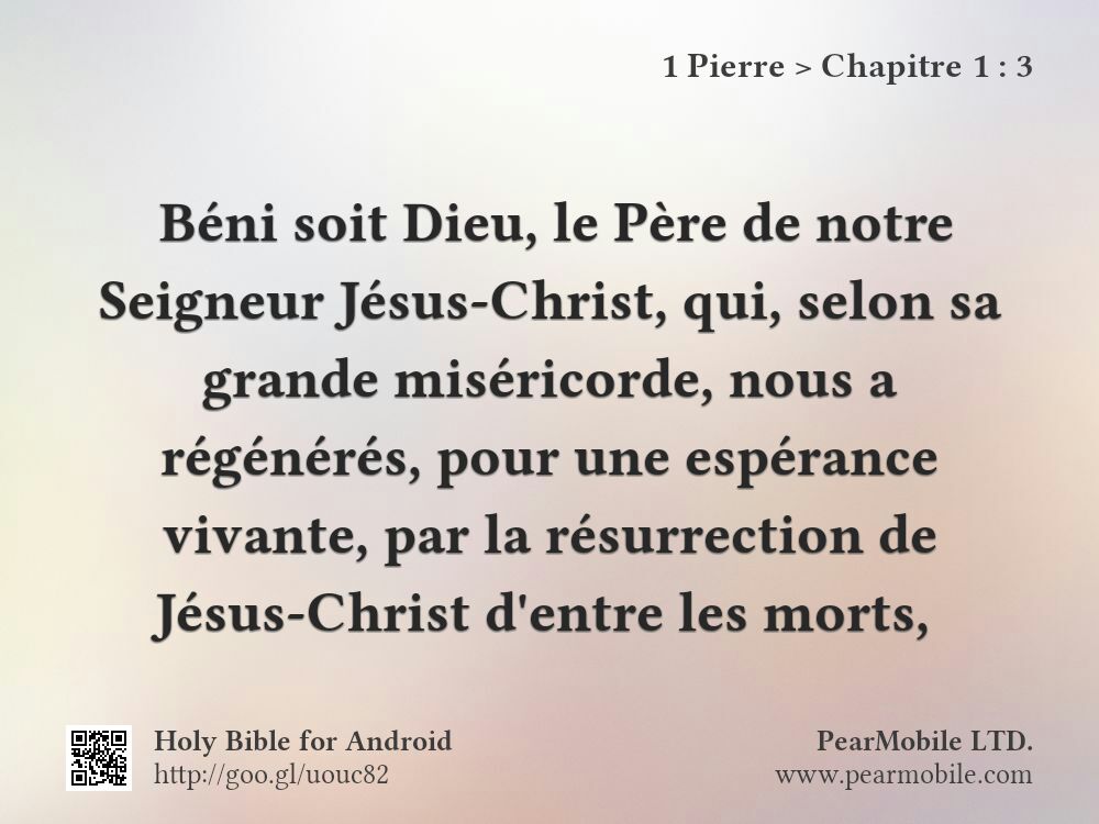 1 Pierre, Chapitre 1:3